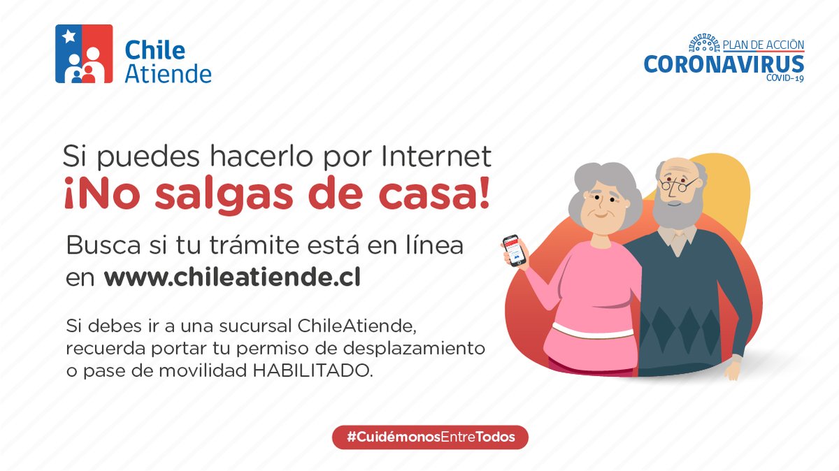 ChileAtiende's tweet photo. ¡Buenos días! #FelizMiércoles
Haz tu trámite en línea, ingresa a 📲https://t.co/AOJuFgWGsL
Si tu trámite es presencial, ubica tu sucursal #ChileAtiende más cercana👉https://t.co/l8EomUZcik
🔴Si tu comuna está en #cuarentena, porta tu #PermisoTemporal o #PaseDeMovilidad https://t.co/wbLWdhzAeC