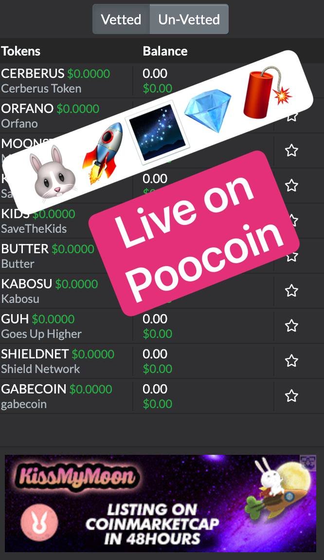 kiss_mymoon's tweet photo. 🚨 Poocoin Alert 🚨

KissMyMoon family we are happy to announce we are live on Poocoin with a very competitive SEO 🚀🚀🚀

We have allocated serious budget for this marketing segment and we expect to see a new wave of investors coming. 🧨🧨🧨🧨🧨
#Poocoin #KissMyMoon https://t.co/QElLDWZp3W