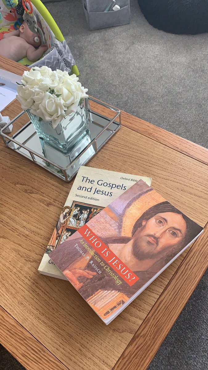 mrsgallagherRE's tweet photo. While the baby sleeps, a little light reading to keep the π§ ticking over ππ€ #maternity #Inmyhappyplace #REteacher #Theologian #ALevelprep #Christology #Gospels https://t.co/qbUbWJwaYX
