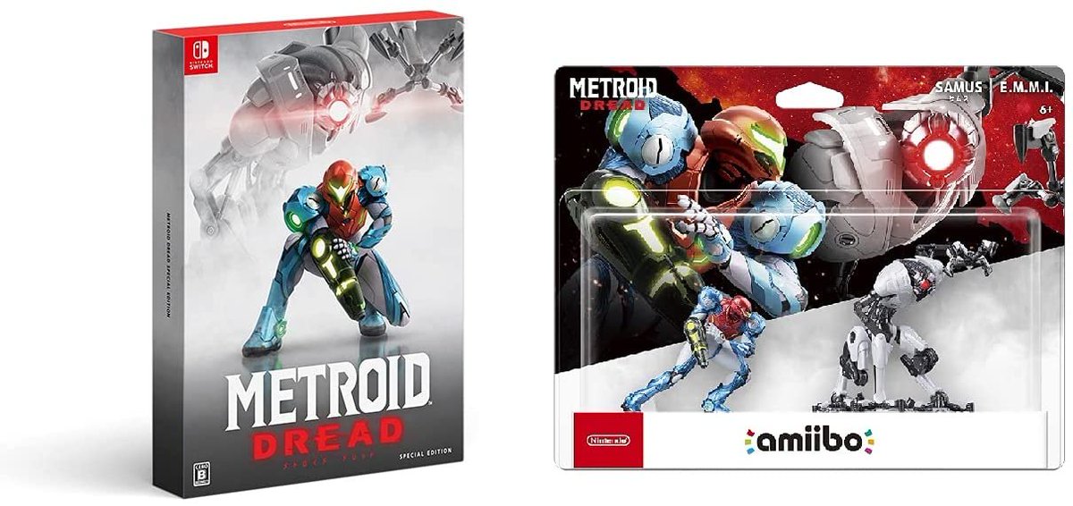 Wario64 on Twitter: "(Amazon JPN) Metroid Dread Special Editions still  available for preorder, ships to USA: SE (~$120 USD)  https://t.co/3RMETGUNLx SE w/ amiibo (~$149 USD shipped)  https://t.co/IkEebEgAlm #ad individual amiibo listings have