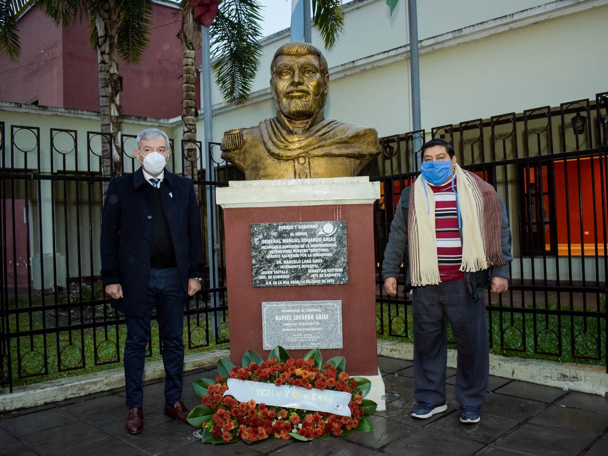 DrGonzalezOk's tweet photo. #16Junio | Hoy conmemoramos la muerte del Gral. Manuel Eduardo Arias, en reconocimiento por su heróico esfuerzo en la lucha por la Independencia.

#GralEduardoArias

.
.
.
.
#Orán #PabloGonzálezIntendente #GustavoSaenzGobernador https://t.co/4L32xbYq1s