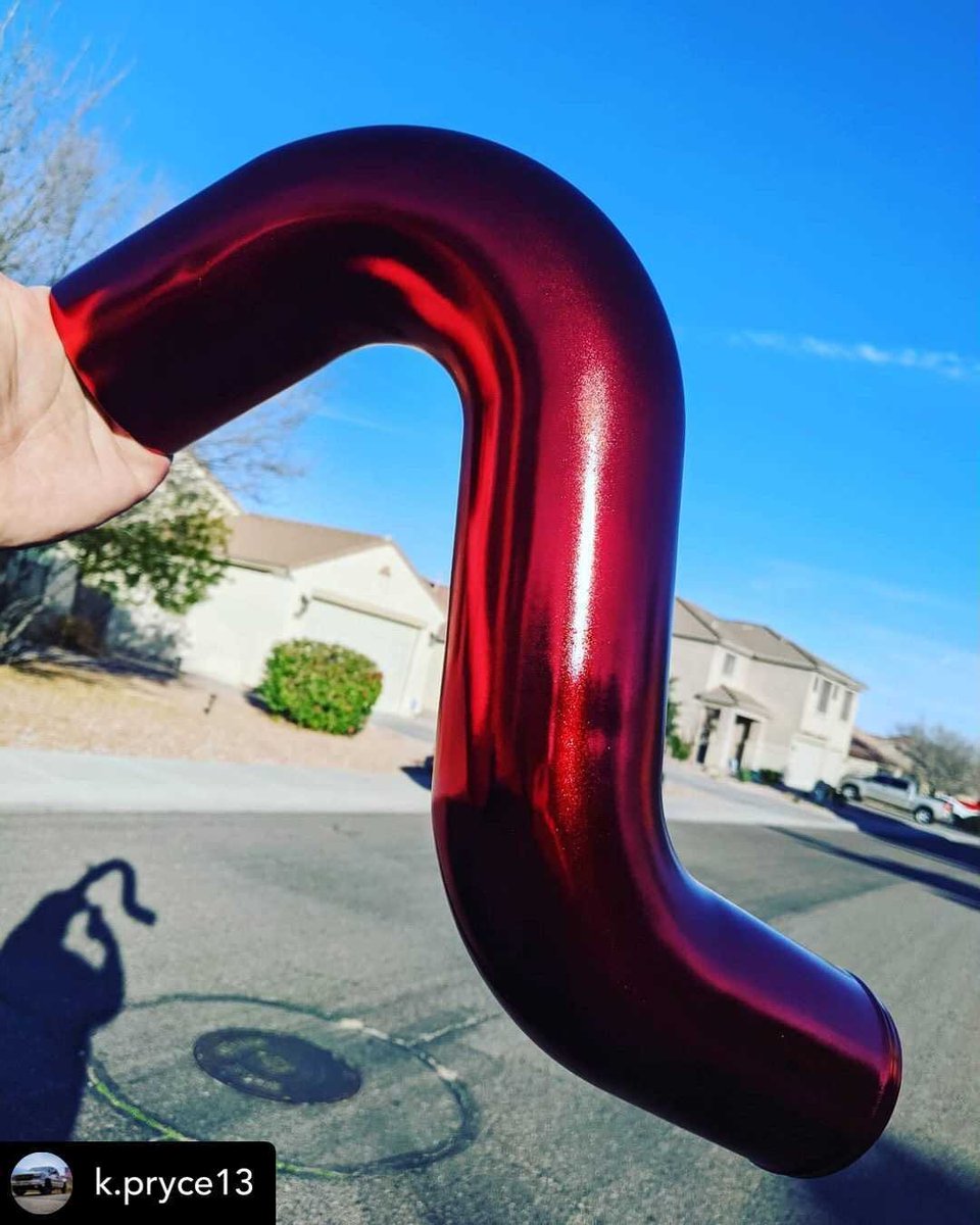 DupliColor's tweet photo. Kyle @k.price13 customized this intake pipe with Dupli-Color Metalcast Red Anodized Coating. The finish looks amazing! What vehicle accessories would you want to paint? #DupliColorMetalcast #Metalcast #ChromePaint #AnodizedPaint #DupliColor #YesYouCan #Repost https://t.co/OI8zYaPlf4