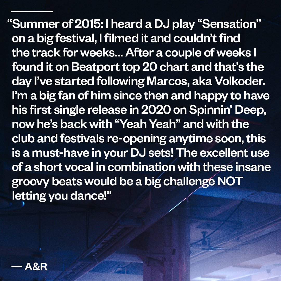 SpinninDeep's tweet photo. Learn the story behind the signing of Volkoder’s ‘Yeah Yeah’ 👀

#SpinninDeep #Volkoder #YeahYeah https://t.co/dwi1zk5jdz