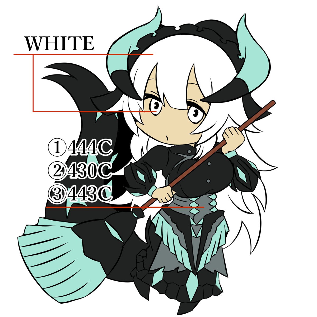 お仕事が早い…っ
髪とエプロンらへんの色が取り扱ってなかったので修正。
あれ…こっちのがいいかも… 