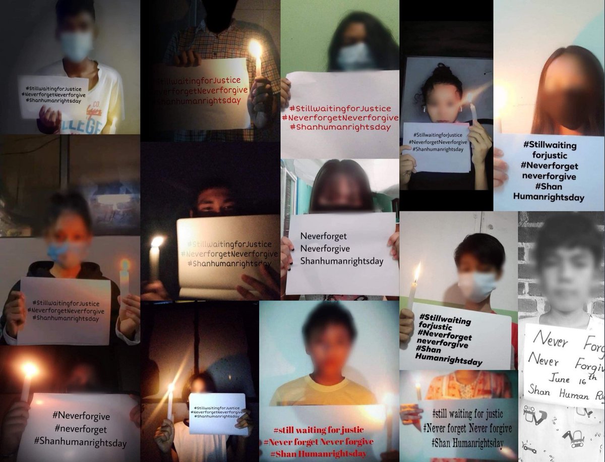 Yangon, Insein B E.H.S (2) Student's Union Yangon Committee, recognize Shan Human Rights Day and stand with the people of Shan State as a whole.
"Never Forget Never Forgive"
Injustice must fall under our lights 🕯
#TheFourCuts #StillWaitingForJustice
#ShanHumanRightsDay