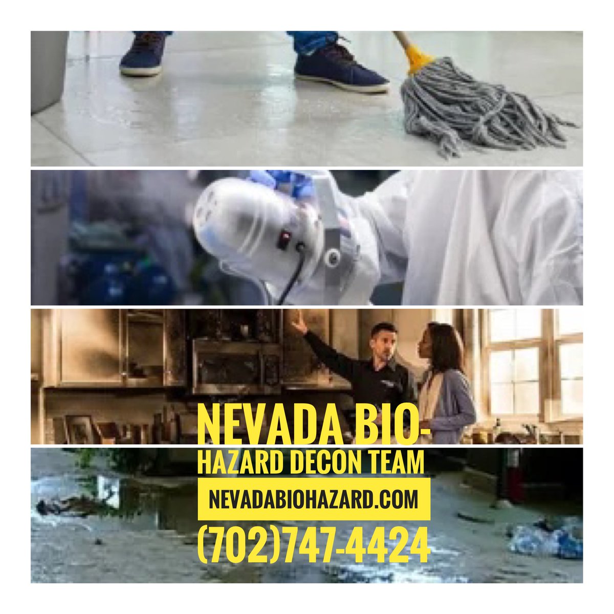 NevadaBio's tweet photo. Nevada Bio-Hazard Decon Team is Nevada’s premier restoration and virus decontamination company. We provide:
 *Bio-Hazard/ Trauma Cleanup
 *Virus Decontamination
 *Water Damage Restoration
 *Mold Remediation &amp; Removal
 *Fire &amp; Smoke Damage Restoration *Commercial Janitorial. https://t.co/x9LZy6tI1V