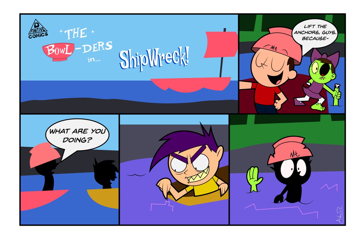AidanDeFrehn's tweet photo. The Bowl-Ders: Summer Kamperz #3: ShipWreck!
#TheBowlDers #SummerKamperz #TeamShock #TeamZ #DFinitiveComics #DeFrehn #ArtistOnTwitter https://t.co/24tlFAzXCn