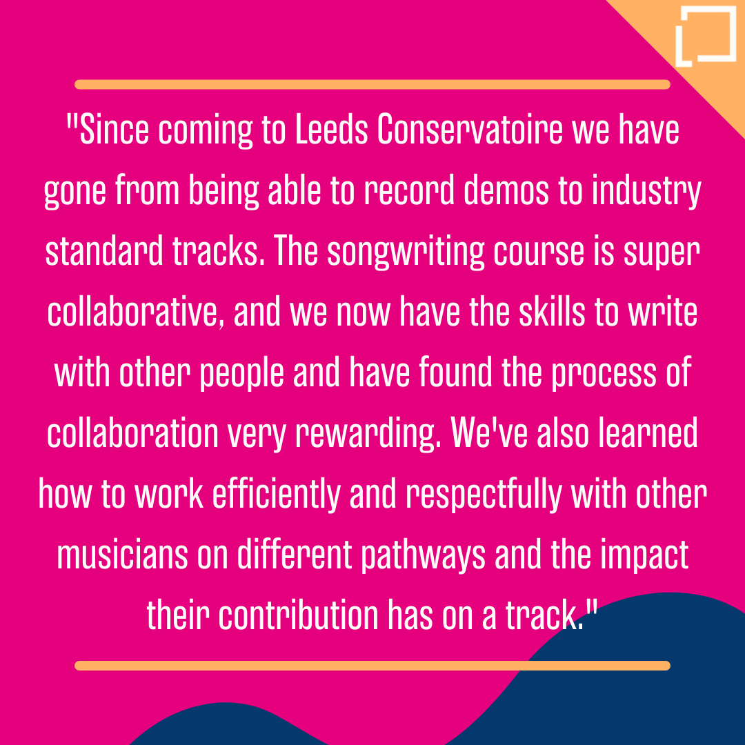 LeedsMusicDrama's tweet photo. Our latest #FeaturedBand is HARKN, an eclectic 2-piece formed by Josh and Katie, students on our BA (Hons) Songwriting programme https://t.co/F7ocN6gqiR