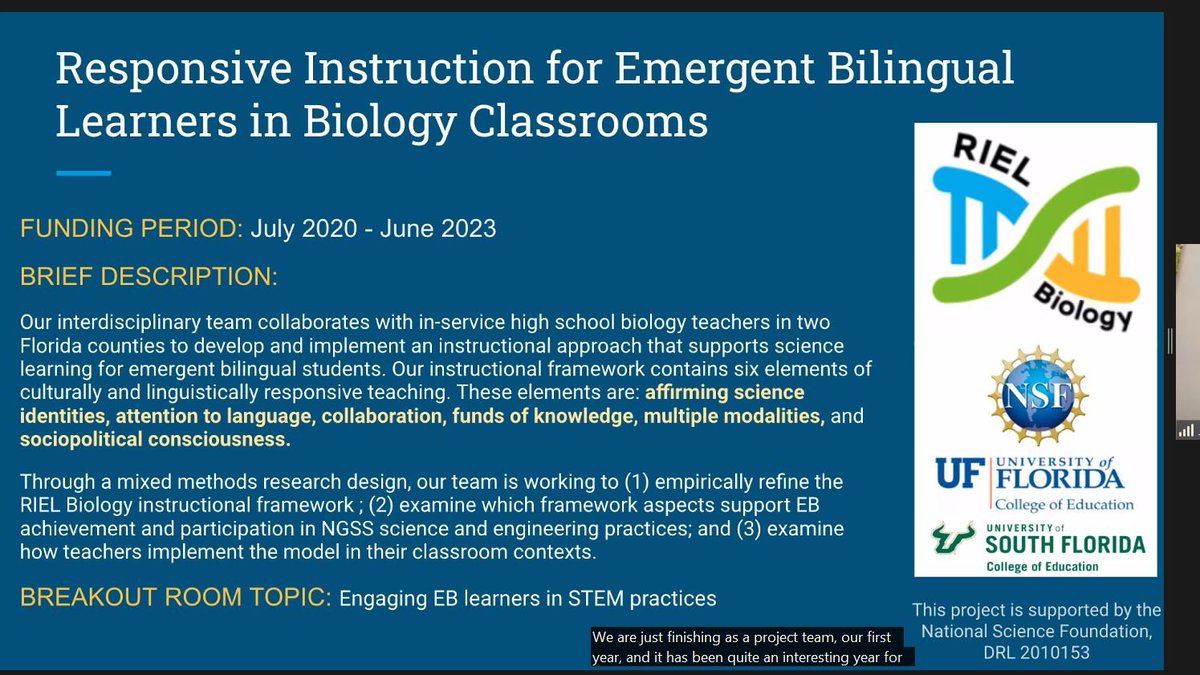 fchriscurran's tweet photo. Had a great first full day at the @NSF #DRK12PIMeeting 

Fellow @UF_COE colleagues @docbrownuf and Mark Pacheco led a great discussion around their work on science instruction and emergent bilinguals. https://t.co/WC43Rn4FYi