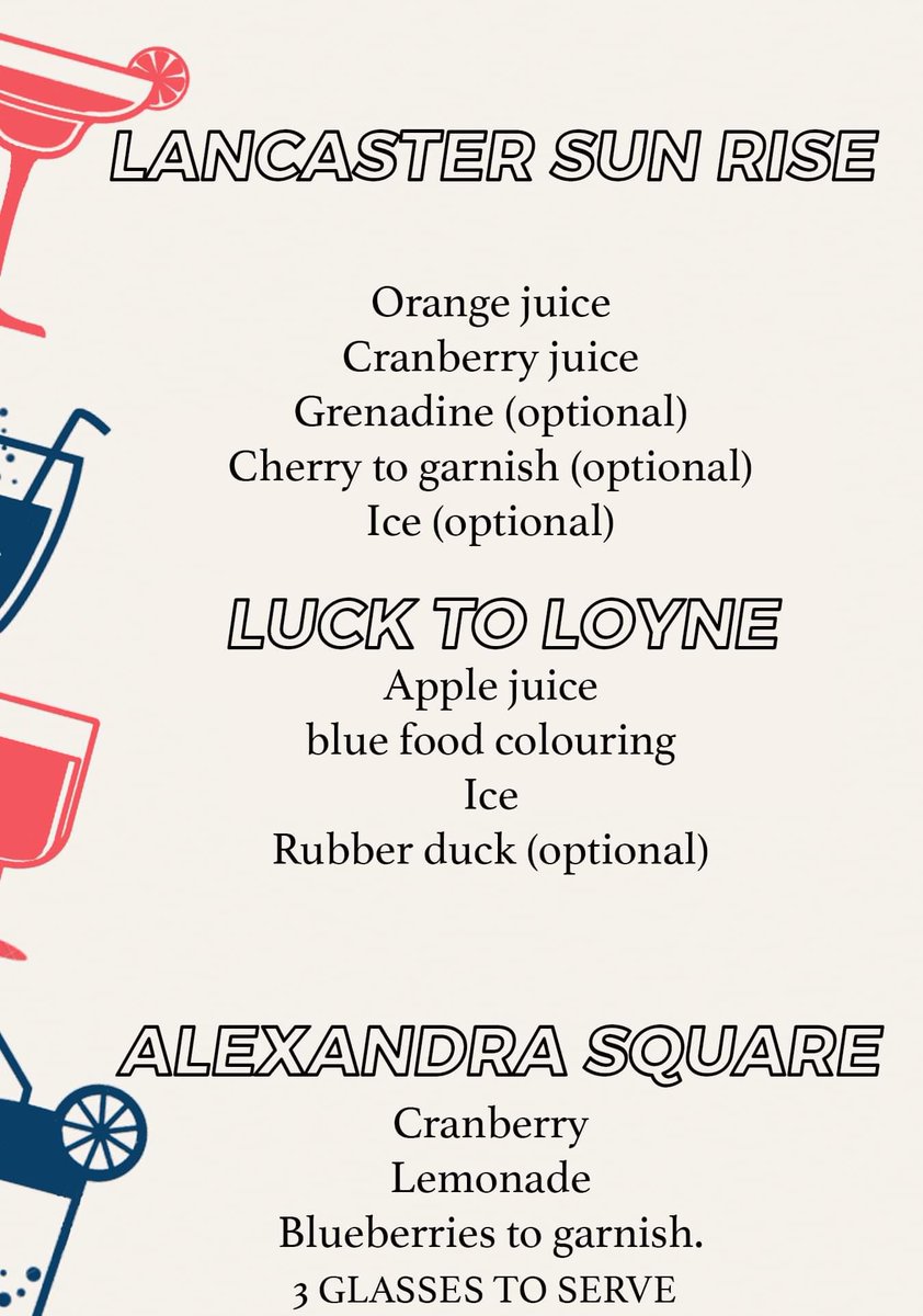 LUSUmaturestud1's tweet photo. Tonight at 6! Lancaster themed mocktails evening and v quick gen meeting. All welcome! https://t.co/EkHWMgvINr https://t.co/nqmBGFKd3C
