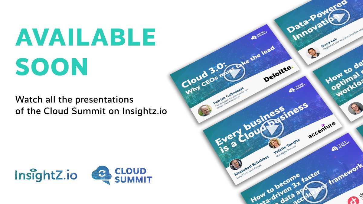 In case you missed the Cloud Summit 2021. All presentation of day 1 are available on insightz.io, new presentations will be uploaded consistently!

👉 Take a look at: insightz.io
