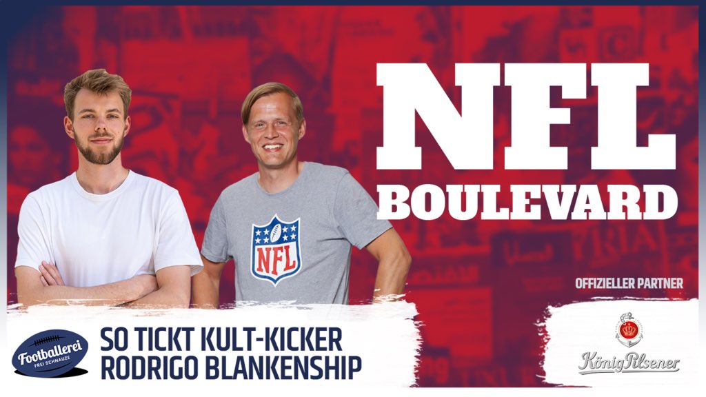 Footballerei's tweet image. Lego, Wrestling, rosa Schuhe. In der neuen Folge des „NFL Boulevard” stellen euch @kucze22 und @peterbackspin Kult-Kicker @RodTheKicker3 vor.

👉🏻 youtu.be/IcGs6ZenJcg
👉🏻 footballerei.de/podcast