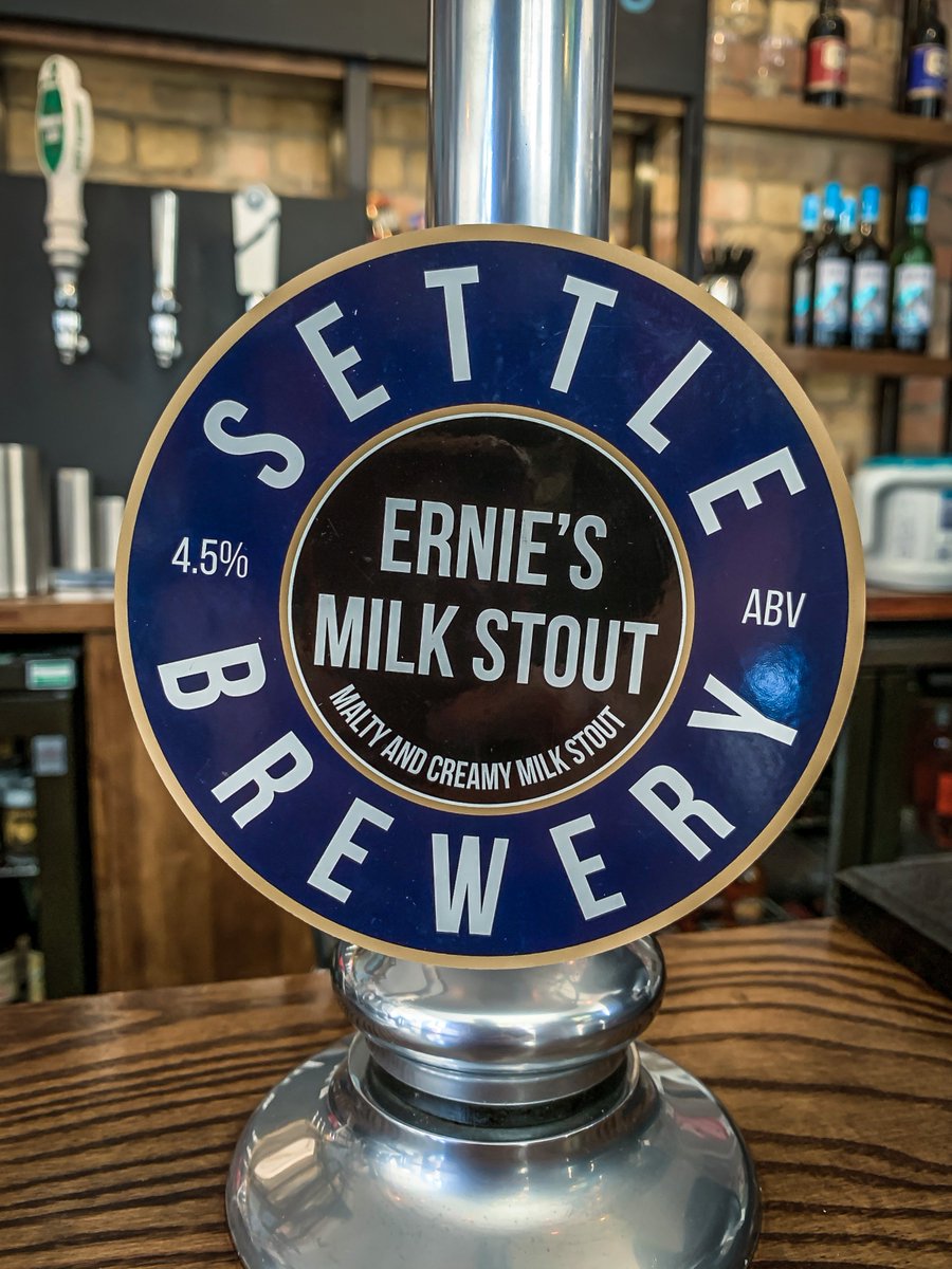 Rich, creamy and full-bodied (ooh, matron), Settle Brewery brings you Ernie's Milk Stout, pouring from our taps now! #lovebeerlovethetap #craftbeer