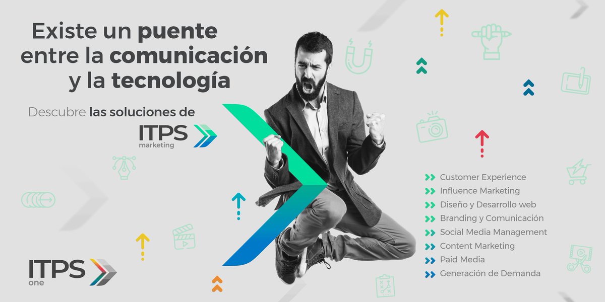 ITPSOne's tweet photo. 🚀¿Sabías por qué #ITPSMarketing es el puente entre la #Comunicación y la #Tecnología? 

⚡ Porque sus soluciones se alejan del #Marketing tradicional, combinando el #MarketingDigital con #BigData, #InteligenciaArtificial, CX, UX, IX, E-Commerce y acercando dos mundos únicos. https://t.co/xeyXUtydvI