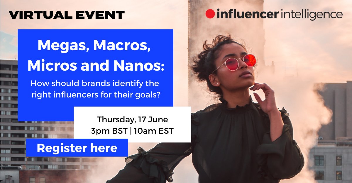Tomorrow, we'll be joined by industry experts at COTY, M.I.N and WIIM: Women in Influencer Marketing for an exciting discussion on how brands should be sourcing influencers to achieve campaign goals. Join us by registering here: bit.ly/3vx2b1B