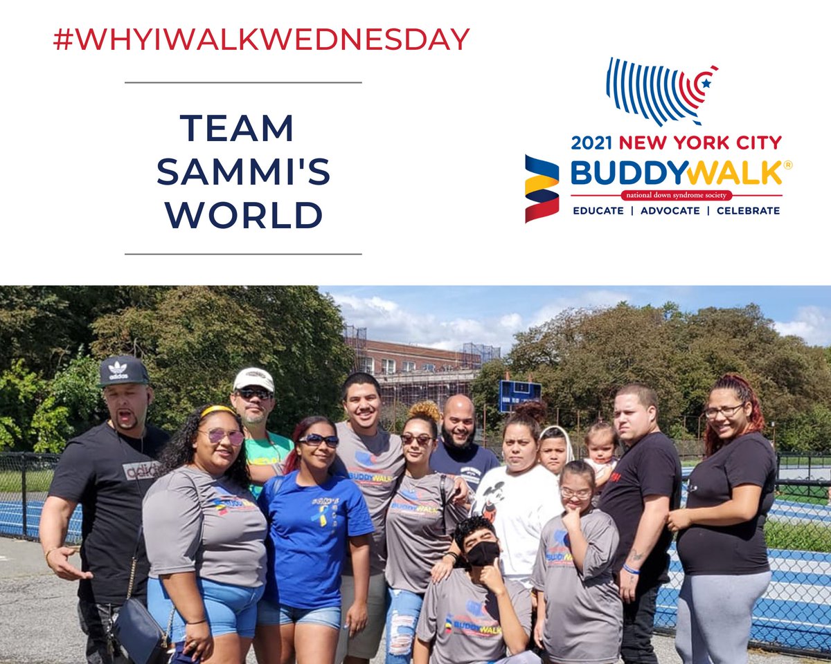 #WhyIWalkWednesday: Team Sammi’s world!
“My team’s favorite part of the Buddy Walk® is the feeling of encouragement which is a great feeling to have when you hear and see the success of others!”
Join Sammi’s World at the 2021 NYC Buddy Walk® on Sept 18! give.ndss.org/2021NYCBW