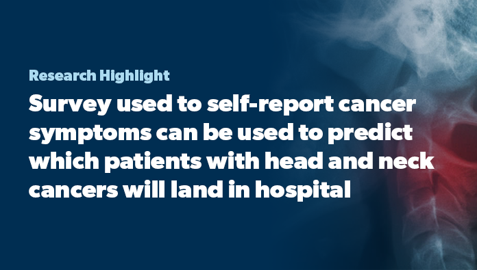 tfri_research's tweet image. TFRI-funded researchers led by #TerryFoxNewInvestigator Dr. Antoine Eskander (@Sunnybrook), have found that existing tools used by patients to self-report symptoms can be analyzed to predict which patients with #HeadAndNeckCancers will end up in the hospital (1/2)