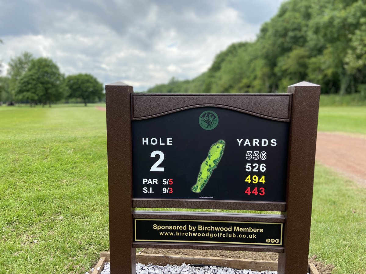 birchwoodgreens's tweet photo. Anyone for new signs newly installed this morning @Birchwood1 made by @PinseekerGolf with new sponsors including myself @carledwardsgolf big thanks the skipper for helping install them https://t.co/MPKdQchWNq