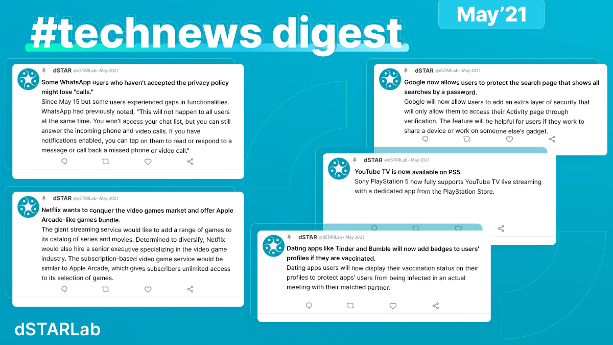dSTARLab's tweet image. 📍 What&apos;s new in the techno-world? 
Let&apos;s take a closer look together with our monthly digest!

👉🏻 Read here: bit.ly/2SwgKEy

#technologies #technology #tech #technews #techworld #engineering #technologynews #techno #techgeek #gadgets #techy #innovation #techie