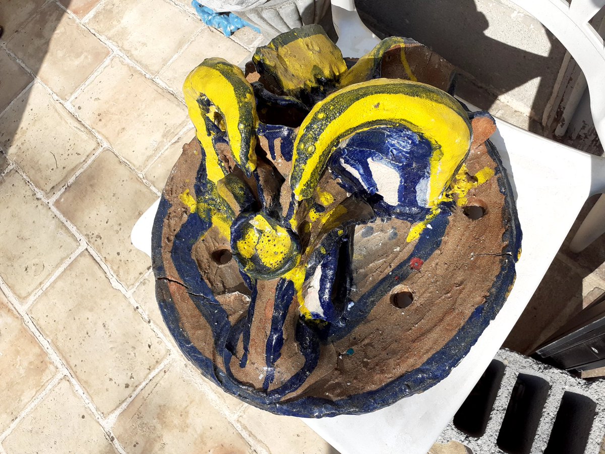 BLALIAM's tweet photo. Dévoilement ce Mercredi 16 Juin 2021 d'une #fresque monumentale en #ceramique ( bas-relief) dans les jardins du #Musee d'#Art #Brut de #Montpellier , #freque  réalisée par l'artiste internationale Danielle Jaqui.
#art #artbrut #Culture #Occitanie @CrtlOccitanie
@MplTourisme https://t.co/55eb9GZywV