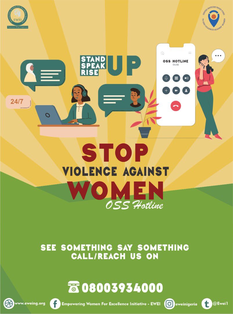 JudithCaleb_JCB's tweet photo. With the GBV toll free helplines, @EWEI1 seeks to enhance the confidence and knowledge of women and girls to be able to report unwanted sexual activity and/or violence. @UNTrustFundEVAW #EverybodysBusiness #UNTFb https://t.co/Sjn5JoASQn