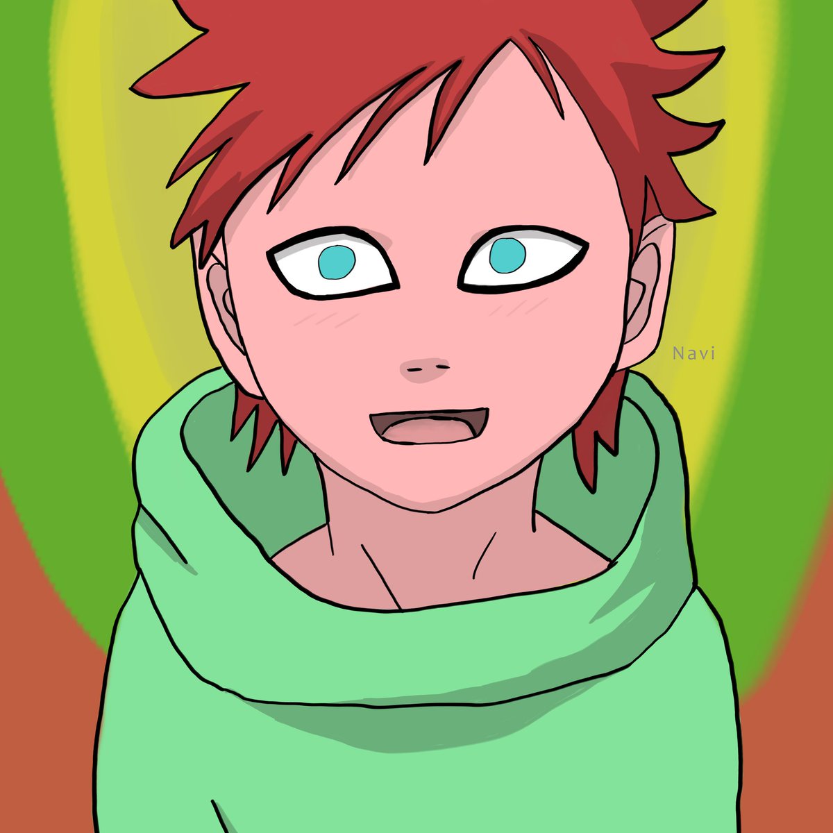 iamnaviofficial's tweet photo. Digital painting of Gaara #naturo 
Day 47 
#100daysofsketching https://t.co/Vx0uEPILGW