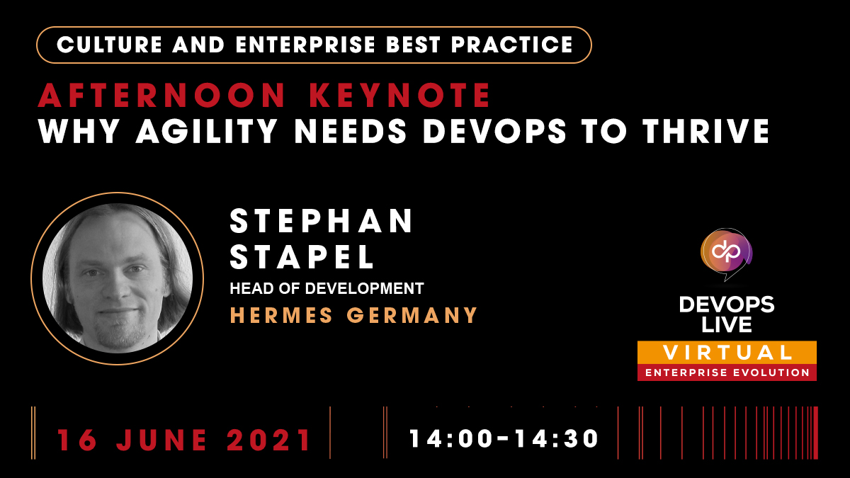 🚨 LIVE: Join us for an exciting session with <a href="/StephanStapel/">Stephan Stapel</a> of <a href="/hermesDE/">Hermes Germany</a>

"Why Agility needs DevOps to thrive" | DevOps Live Virtual: Enterprise Evolution

If registered to #DLVEE, join us now!
Register (FREE): bit.ly/2TBaWcS

#DevOps | #DLVEE