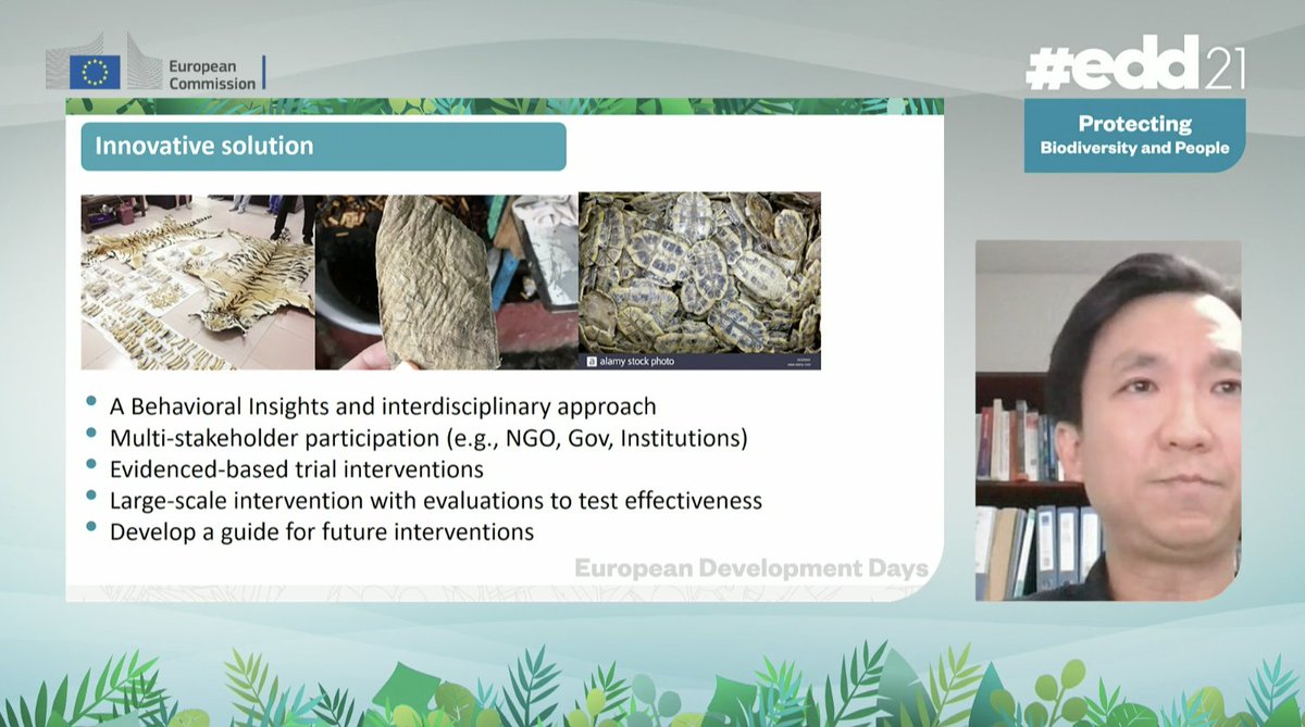 🔴 LIVE at the European Development Days 2021! 🇪🇺 #EDD21 

Sun Yat-sen University, as part of the #PartnersAgainstWildlifeCrime, is designing, testing, and evaluating new behavioral science-oriented to reduce demand for illegal #wildlife products in China.