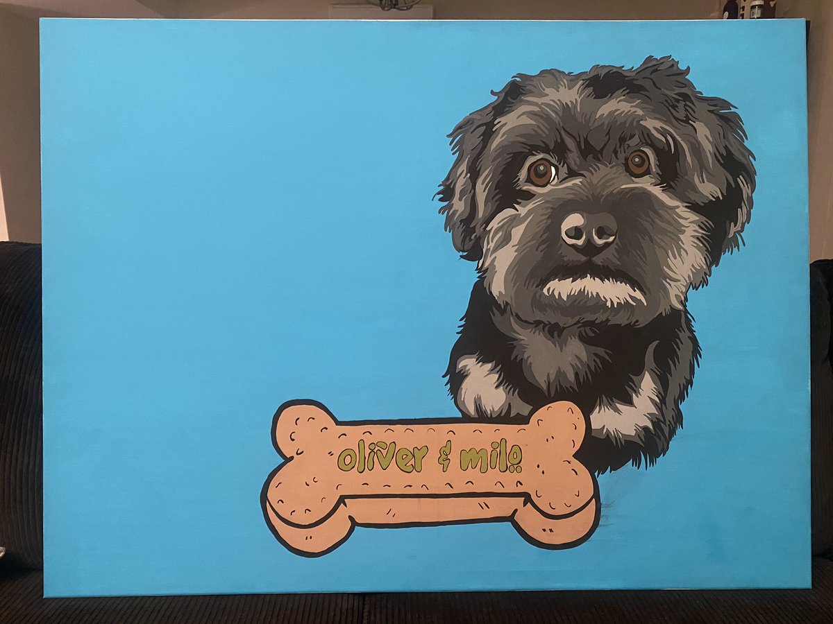 sireemooney's tweet photo. After about a month of putting it off, I finally finished Milo! Lol next project is to paint Oliver and we’ll have a beer piece for our home! https://t.co/7VGsb5UVFB