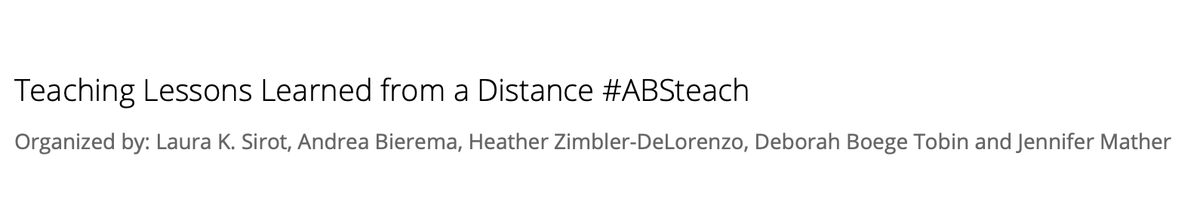 AnimBehSociety's tweet photo. Get excited for upcoming #ABS2021 workshop 'Teaching Lessons Learned from a Distance #ABSteach', organized by @LauraSirot @AndreaBierema Heather Zimbler-DeLorenzo @boege_tobin & Jennifer Mather!
More info on all the #ABS2021 workshops here: https://t.co/EK59KzqXmA https://t.co/DeG4ii4e2W