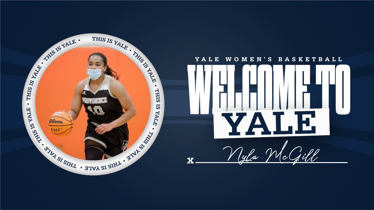 Bulldog Nation, we are introducing our incoming class! 

Today, please join us in welcoming 𝗡𝘆𝗹𝗮 𝗠𝗰𝗚𝗶𝗹𝗹 to the Yale Women's Basketball family! 

▪️ Guard
▪️ 5'8"
▪️ Charlotte, N.C.
▪️ Providence High School

#ThisIsYale | #YWBB2025