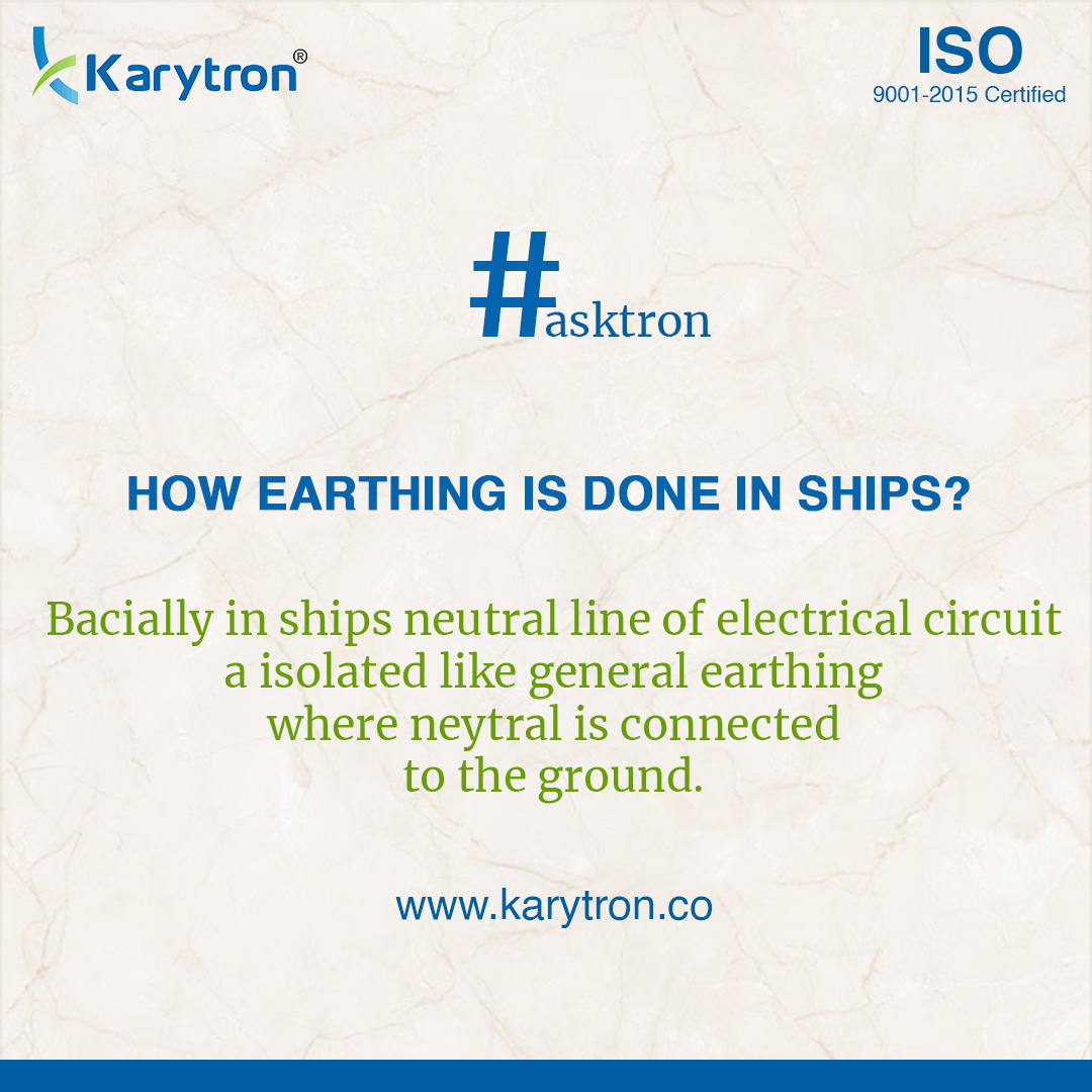 Karytron_Ltd's tweet photo. How Earthing Is Done In Ships?
Basically In Ships Neutral Line Of Electrical Circuit a Isolated Like General Earthing Where Neutral Is Connected To The Ground.
Visit Here: https://t.co/wI0ta8poWL
#StaySafe #StayHome #ElectricalGadget #Earthon #EarthingShoes #Electric #AskTron https://t.co/RsyiCfeFWc