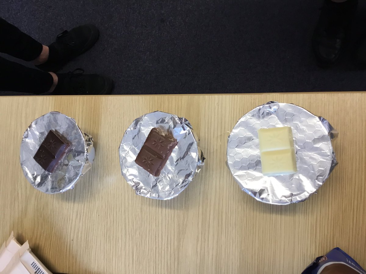 poultonlancelyn's tweet photo. What fun Year 4 have had in Science this afternoon - investigating the changing states of matter when heating and cooling. #melting #cooling #science #chocolatefun @OakTreesMAT https://t.co/9Ajq7EqoKY