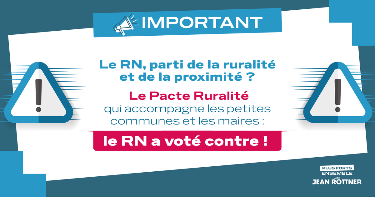 avecRottner_10's tweet photo. 👉Le RN n'a soutenu aucune mesure visant à améliorer votre quotidien ! Le RN n'aime pas les territoires et ne travaille pas pour vous !
Notre priorité pour chaque habitant : que chacun puisse bien vivre sur son terroir et être épanoui au sein de notre région !
#JeVoteRottner https://t.co/fusqPcwex2