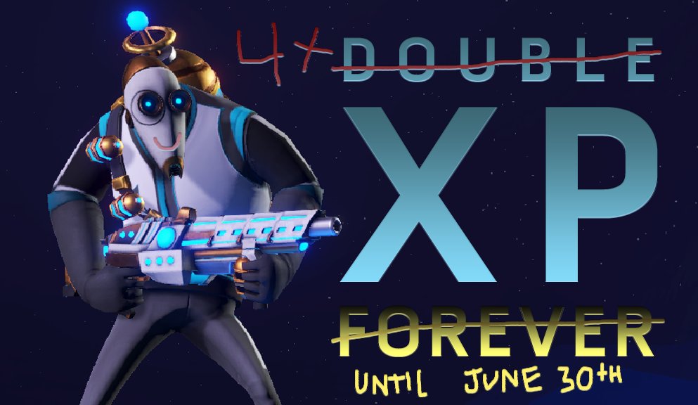 Screw it, let's help those achievement hunters get to level 30.

<a href="/aftercharge/">Aftercharge</a> has been in double XP for two years, let's finish this right, with QUADRUPLE XP.

You have until June 30th.