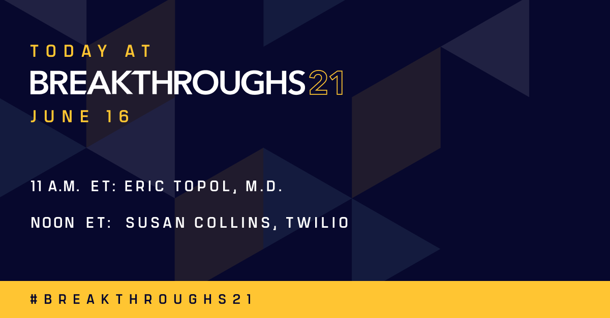 PremierHA's tweet image. #Breakthroughs21 is in full swing and this morning, we’re talking all things #AI and digital health with two of healthcare’s biggest movers and shakers! See you soon!