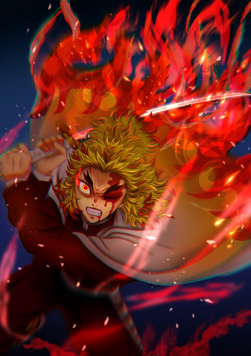 炎の呼吸🔥奥義 玖ノ型「煉獄」 カウントダウン絵最終日!! 無限列車編