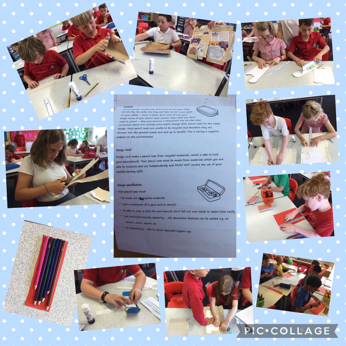 Llysfaen2023's tweet photo. #4RL have been working hard to reuse a cereal box to make a pencil case. #healtheworld #EIC #ST βοΈβοΈππβ»οΈ Great work! https://t.co/n78sGdCPVm