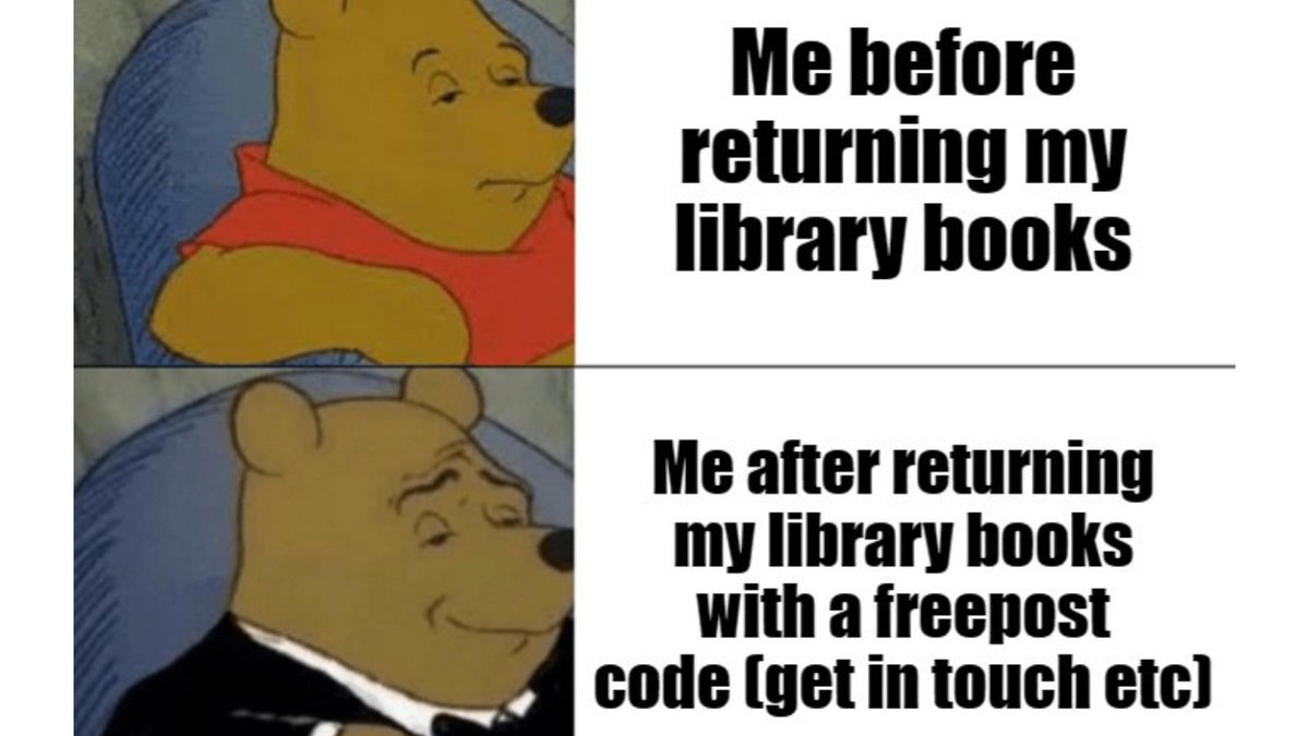 MetLearnNews's tweet image. We&apos;re not putting a deadline on returning library books at the moment students @cardiffmet 

But we&apos;ve got ***plenty*** of meme ideas so the choice is yours*

*Free posting back to us is available just get in touch for a code
👇⬇️👇
tinyurl.com/lisheretohelp

#LisHereToHelp
