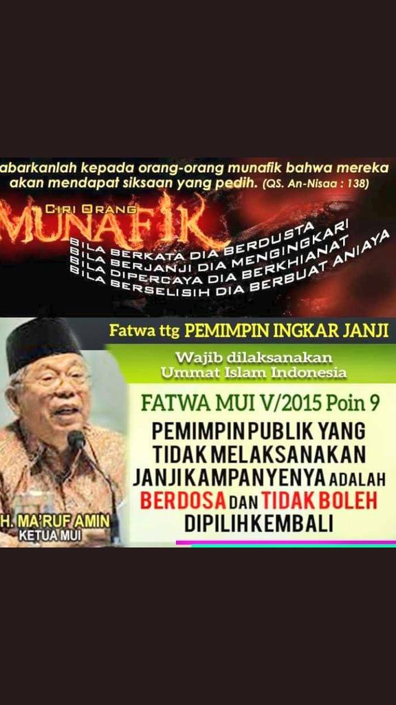 Bangsa indonesia menggarapkan pemimpin yang amanah bertakwa kepada Alloh Swt menjalankan undang2 yang berlaku dapat memenuhi seluruh janji2 kampanye kepada rakyat dan demokratis. 
#GulingkanRezimTirani 
#GulingkanRezimTirani