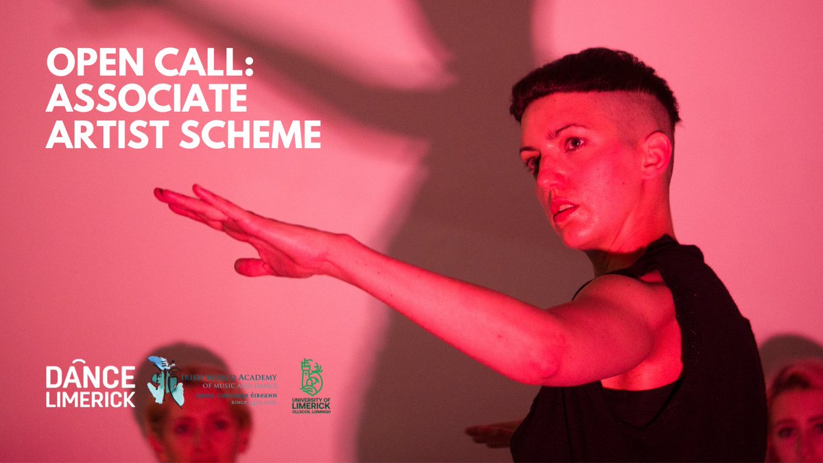 📢 Open Call: Associate Artist Scheme

#DanceLimerick & @IWorldAcademy at @UL have come together to offer an #AssociateArtist programme for a dance artist based in Ireland, beginning in Sept 2021.

👉Apply by 12pm, Wed 7 July 2021. Application details here bit.ly/3grohO2