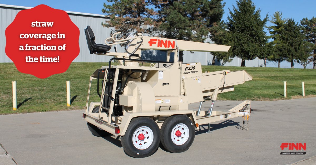 FinnCorporation's tweet photo. FINN Straw Blowers multiply your productivity and profits by doubling straw coverage in a fraction of the time it takes to apply by hand.
https://t.co/UidnN4fkND

#hydroseeder #materialblower #strawblower #groundprep #CoverSomeGround #SmarterWaysToWork https://t.co/GVrLREZgoG