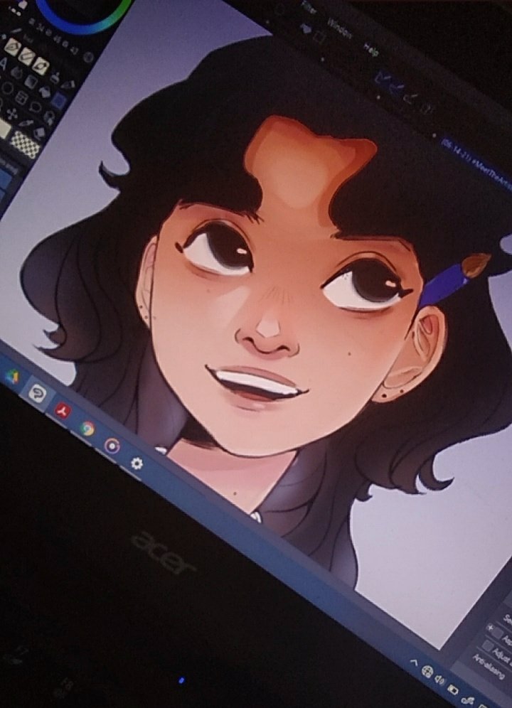 adanoshi_'s tweet image. tis me! wip for #MeetTheArtist2021 i'll be back :]