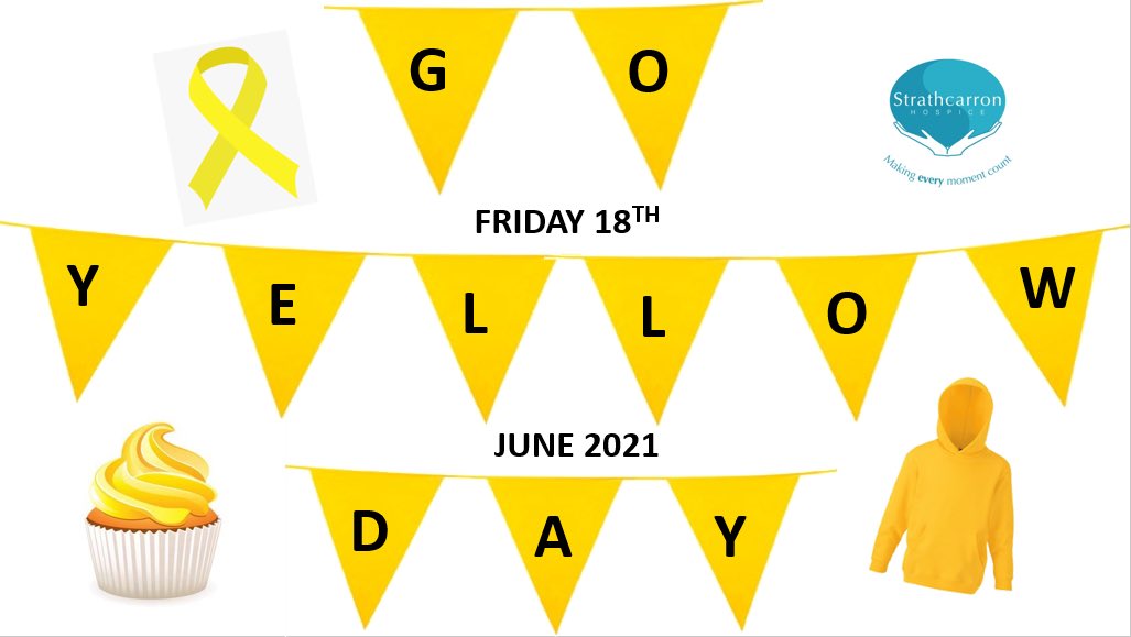 FHS Charity Group are organising GO YELLOW DAY 💛🟡😁 this FRIDAY 18th June - wear something yellow with your uniform and support Strathcarron Hospice!  #weareFHS
