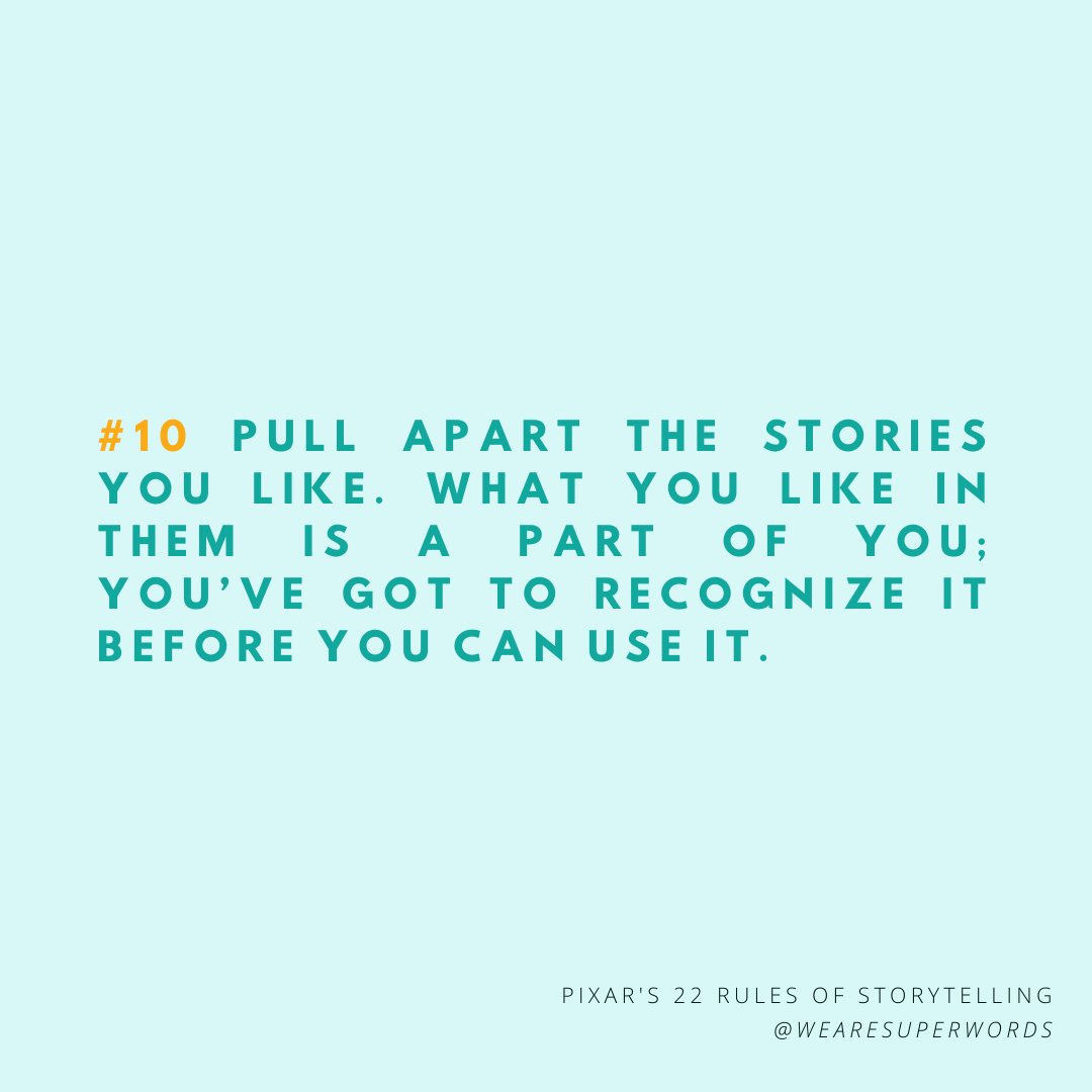 We’re taking you through #Pixar's 22 Rules of #Storytelling one by one to help YOU craft your own #SuperPixar content! Use this #helpfultip and let us know how it goes!