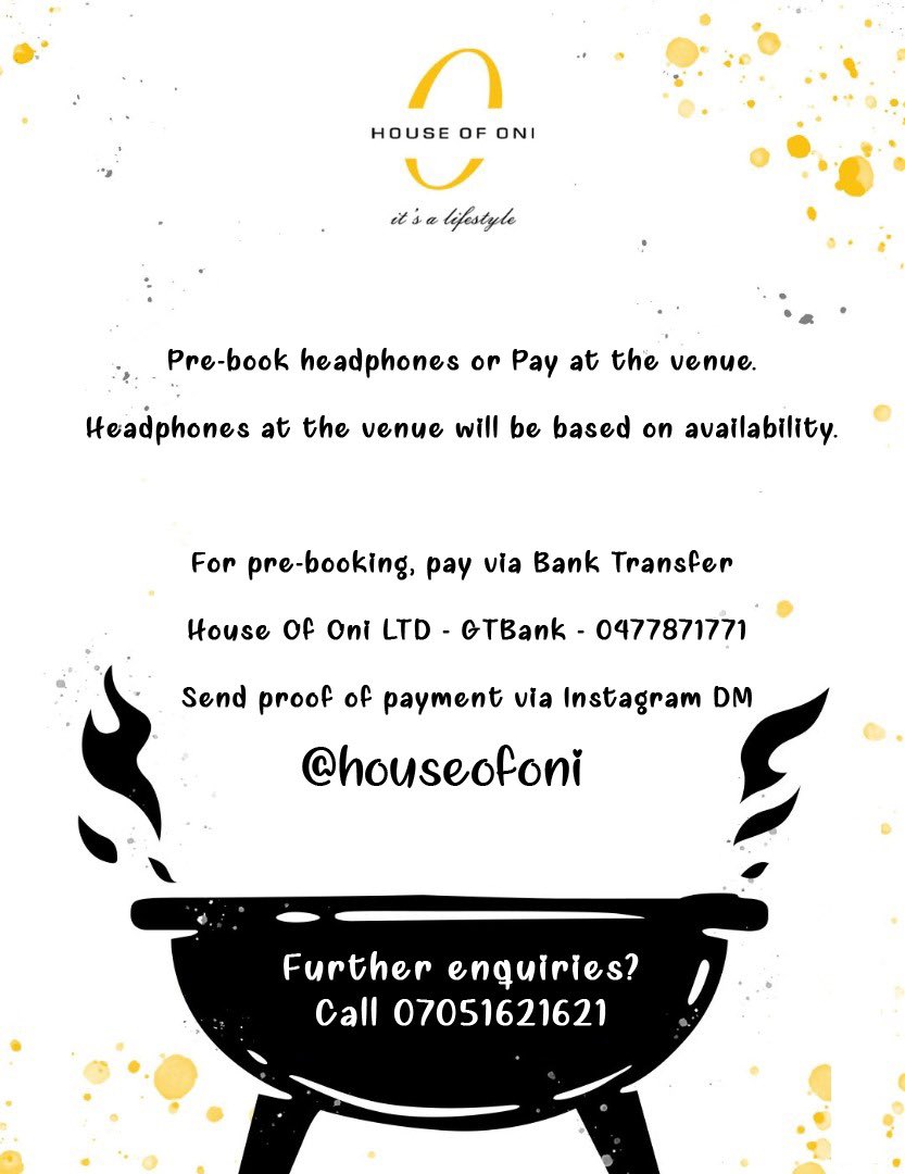 nkayokwudiri's tweet photo. #AbujaTwitterCommunity get your groove on Cos on Saturday we party soundless.
Check flyers to book your headset and send proof of payment to @Houseofoni
#OfficiallySoundless https://t.co/yA5rUDjoQy