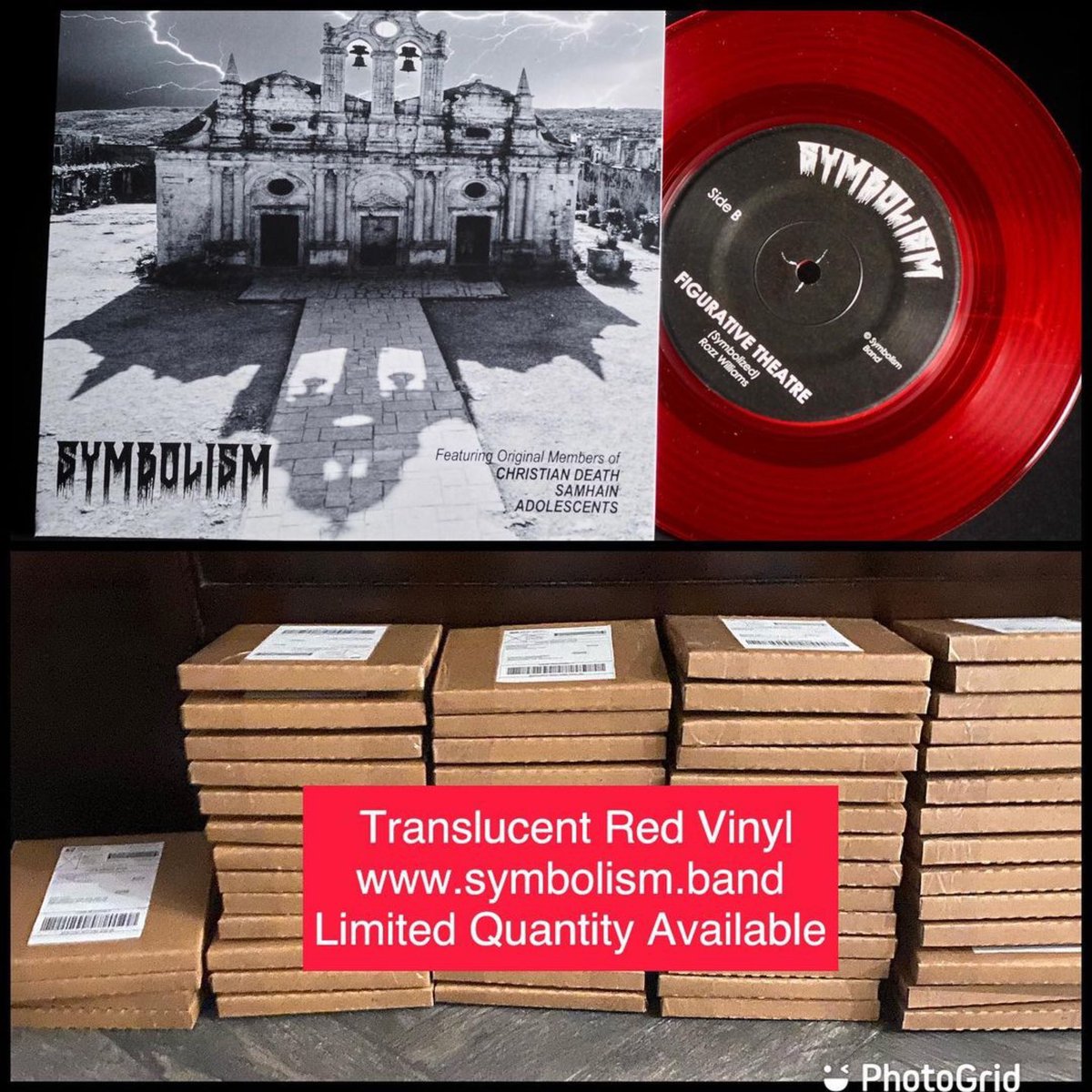SymbolismBand's tweet photo. Many thanks to those who purchased. Limited quantities while supplies last. Get yours now - link in bio. #symbolismband #jamesmcgearty #rikkagnew #londonmay #devix #christiandeath #samhain #adolescentes #onlytheatreofpain #rozzwilliams #deathrock #goth #punk #redvinyl #dreampunk https://t.co/HDKuRT1Jz5