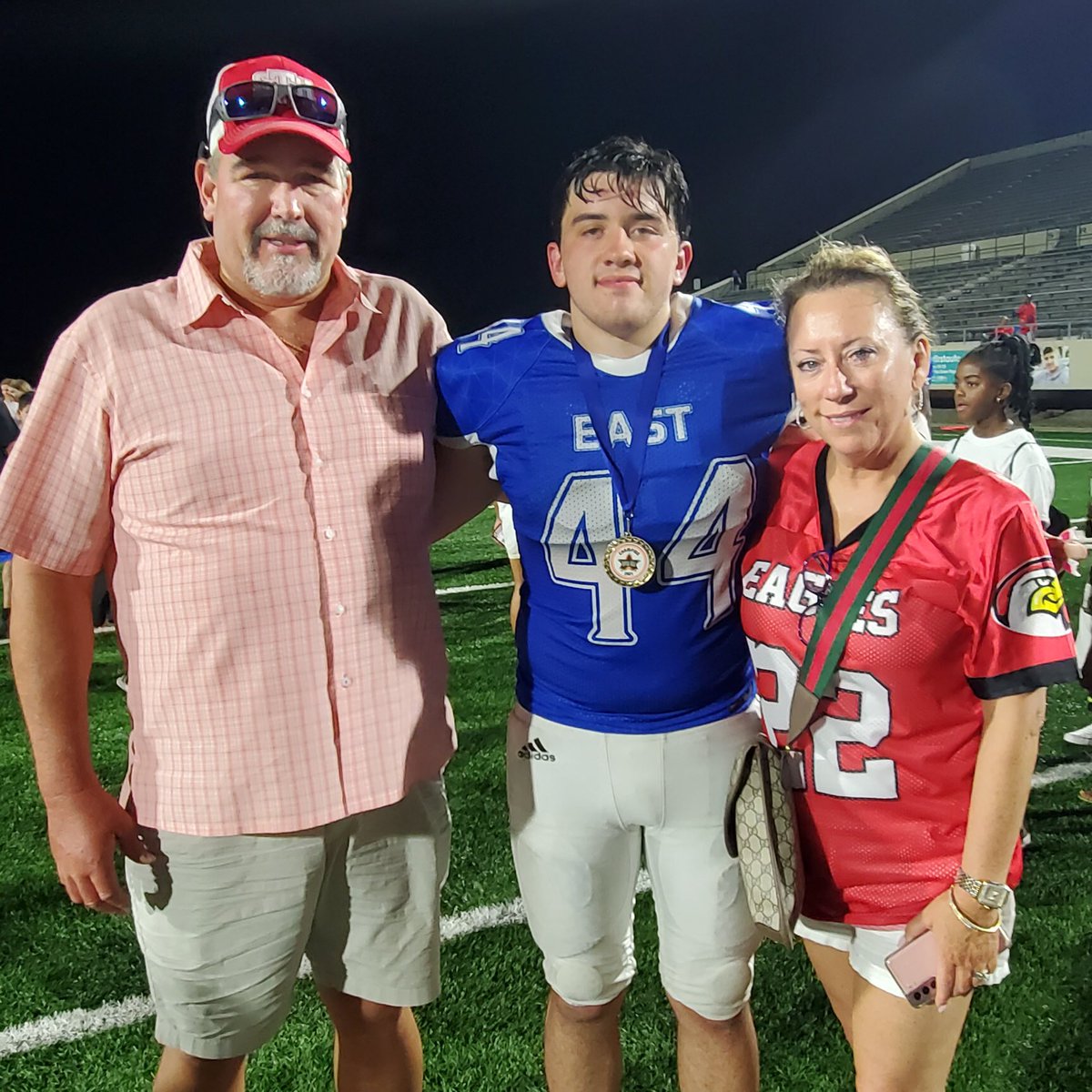 Thanks to everyone who has helped me make this possible. Met some great people and teammates. Had a great time beating WESTSIDE 13-10 #EASTSIDE
<a href="/BayouBowlGHFCA/">Bayou Bowl</a> <a href="/ghfcahouston/">GHFCA Houston</a> 
<a href="/STHFootball/">St. Thomas Football</a>  <a href="/TUFootballTX/">Trinity University Football</a> <a href="/CoachMcGuire16/">Rich McGuire</a>