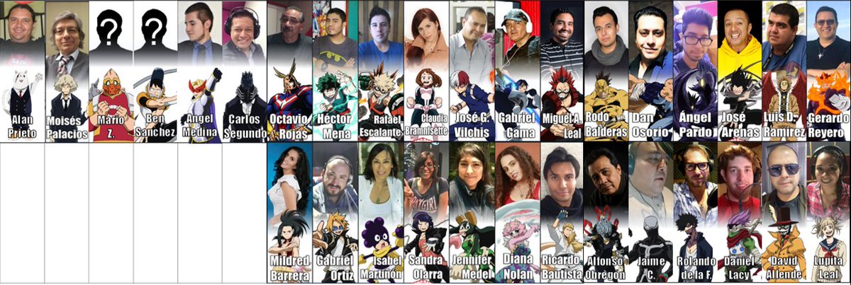 MHADubMex's tweet photo. #MHADubMex Hasta ahora este es el gran elenco mexicano que nos gustaría tener para la serie, muchos de ellos esperamos que regresen para esta tercer película y ojala algún día para la serie, y por eso hay que apoyar que @KonnichiwaFest nos la traiga nuevamente a salas de cine https://t.co/OabStQTtRQ