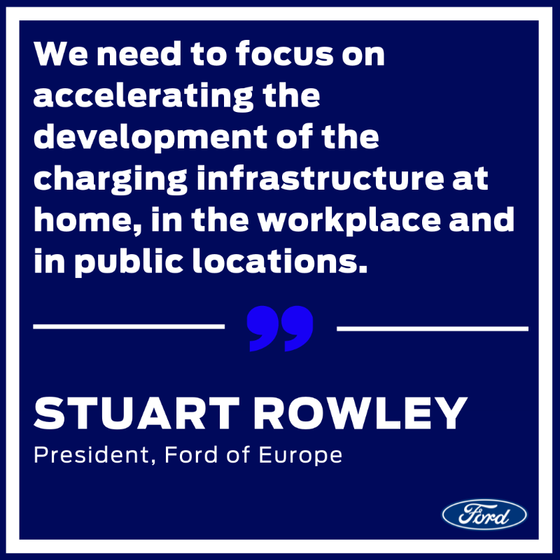 FordNewsEurope's tweet photo. ⚡ #Ford are on an accelerated path to providing our customers with a #zeroemissions future in Europe.
#StuartRowley, Ford of Europe President, comments on how this can be achieved.
Tap to read more.
#Ford #GoElectric #Electrification
